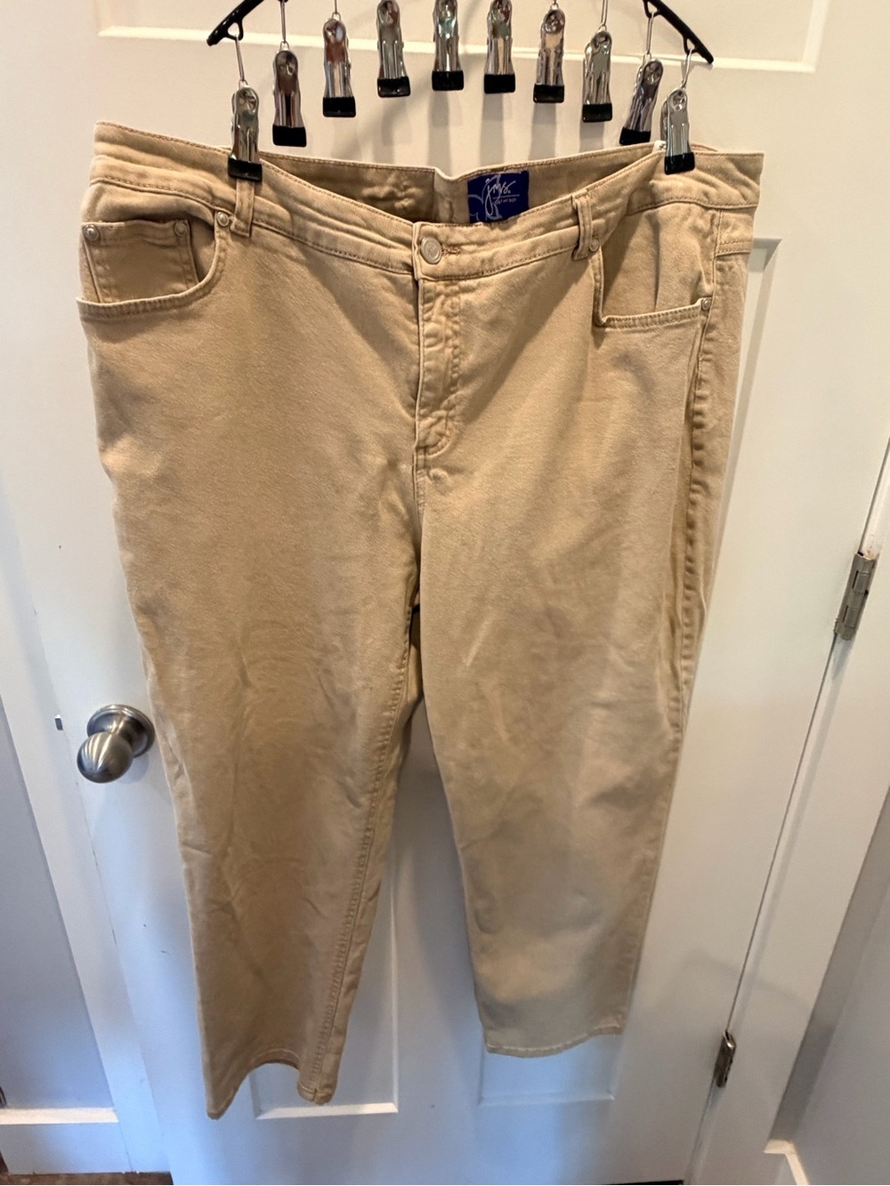 JMS Just My Size Women’s 22W Short Khaki Stretch Jeans Plus Size Casual Pants